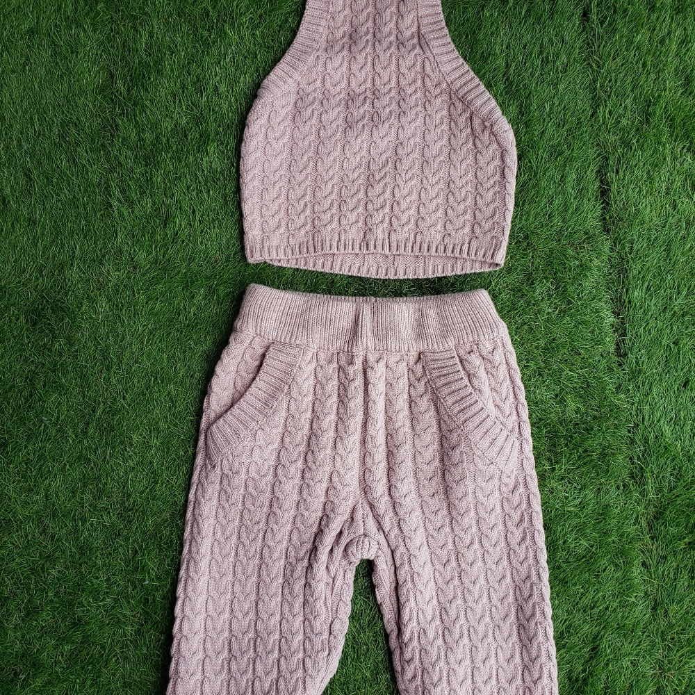 Fashion Nova Knitted Crop top two piece
